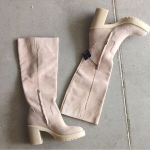 Dolce Vita Cream Heeled Boots